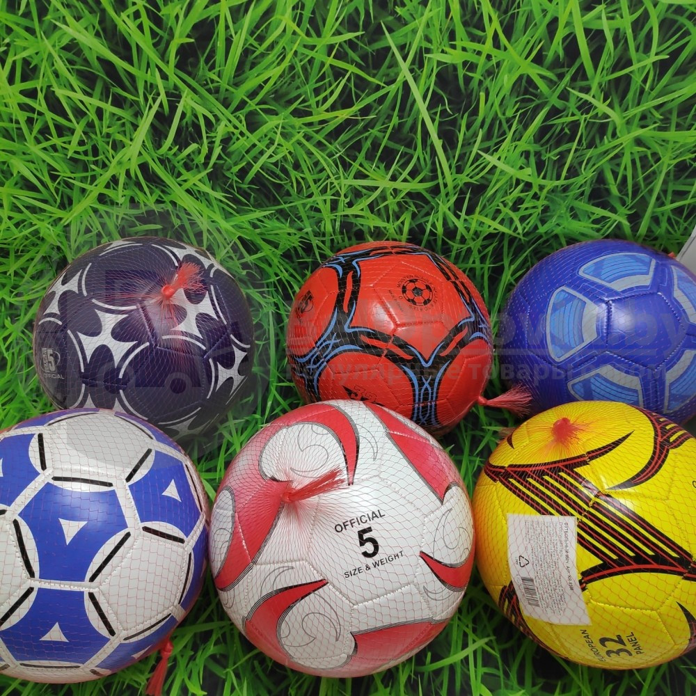 Футбольный мяч Ball, d 20 см Желтый/красный - фото 4 - id-p148282151