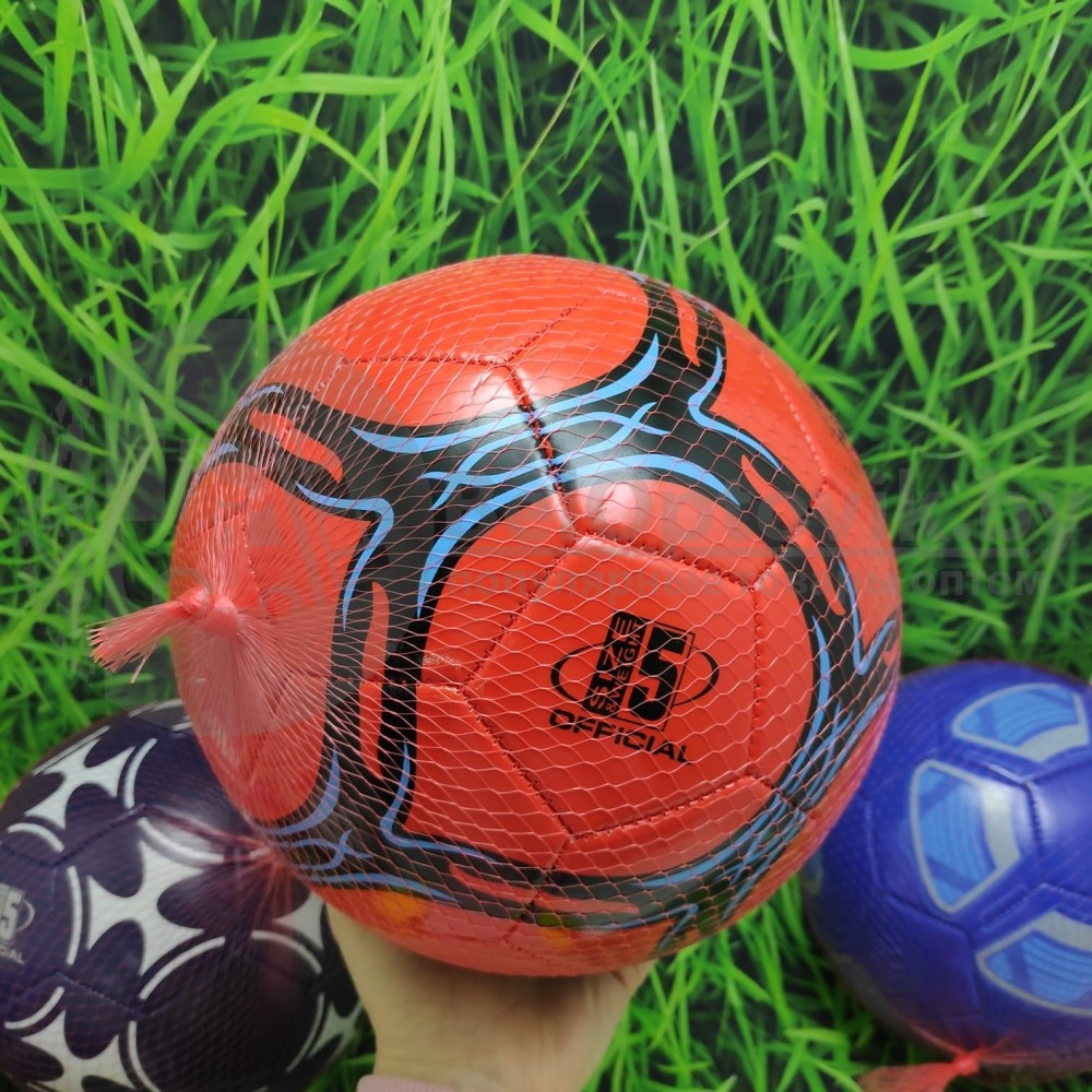 Футбольный мяч Ball, d 20 см Желтый/красный - фото 7 - id-p148282151