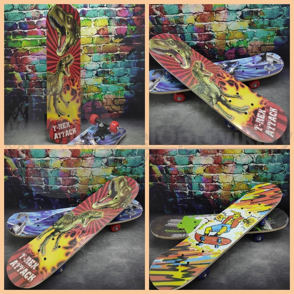 Детский скейтборд, размер 60x15см, пластиковые колеса 45мм Акула - фото 10 - id-p148282169