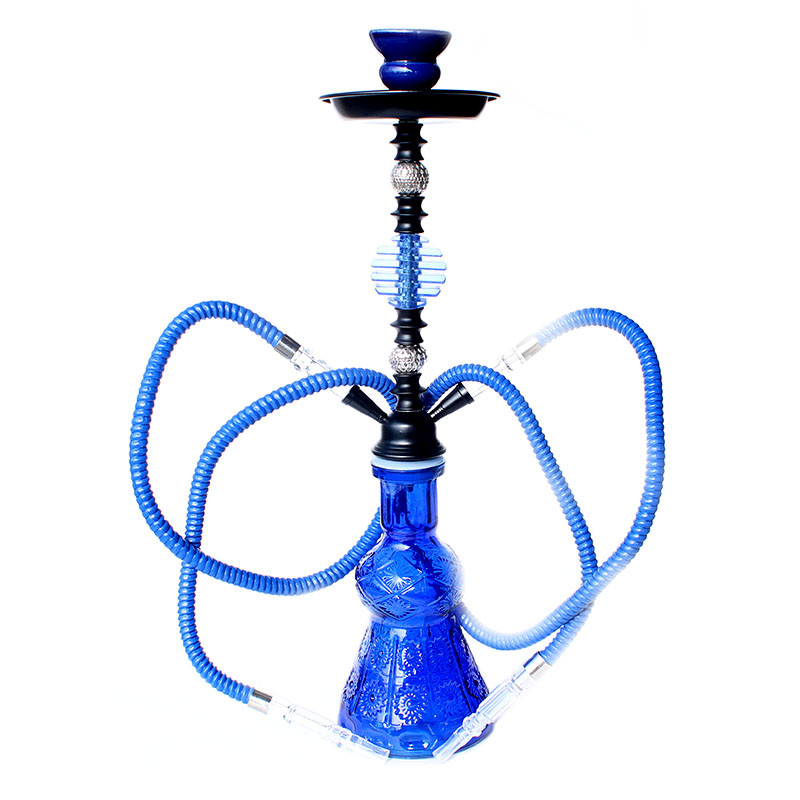 Кальян HOOKAH "Солнце", 2 трубки 53 см.(синий.черный)
