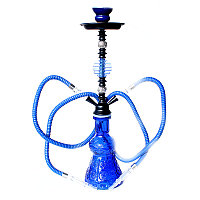 Кальян HOOKAH "Солнце", 2 трубки 53 см.(синий.черный)