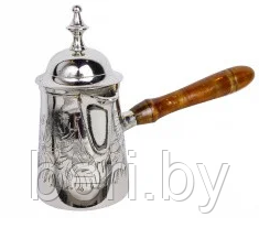 SH-016-200 Кофеварка, турка для кофе, турка 200 мл, с крышкой, латунь - фото 1 - id-p145138260