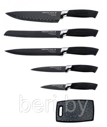 MC-7198 Набор ножей на подставке с разделочной доской MercuryHaus - фото 2 - id-p144996843