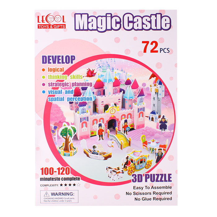 Пазл 3D "Magic Castle" LK-8860 (72 элемента) - фото 2 - id-p148329235