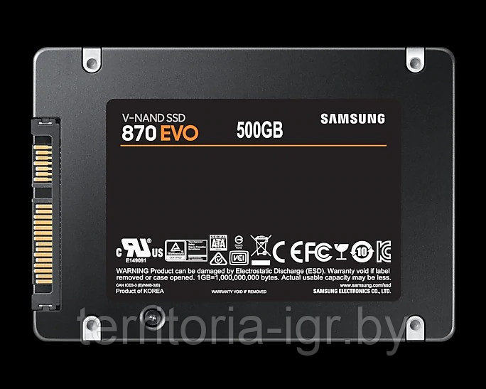 SSD-накопитель 870 EVO SATA 2.5" SSD 500 ГБ MZ-77E500BW Samsung - фото 4 - id-p148346992
