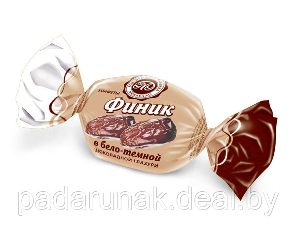 Финик в бело-темной шоколадной глазури, цена за 1 кг - фото 1 - id-p148365419