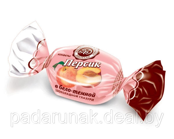 Персик в бело-темной шоколадной глазури, цена за 1 кг - фото 1 - id-p148365429