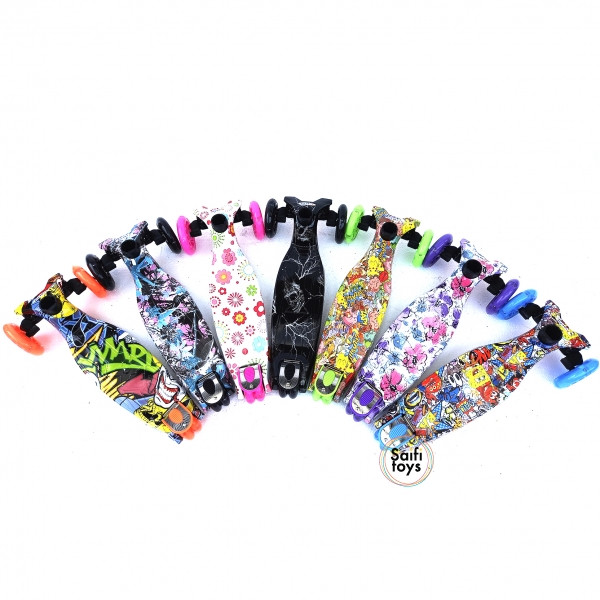 ДЕТСКИЙ САМОКАТ SCOOTER MAXI PRINT(ПРИНТ) 3 -Х КОЛЕСНЫЙ (РЕГ. РУЧКА, СВЕТ.КОЛЕСО)