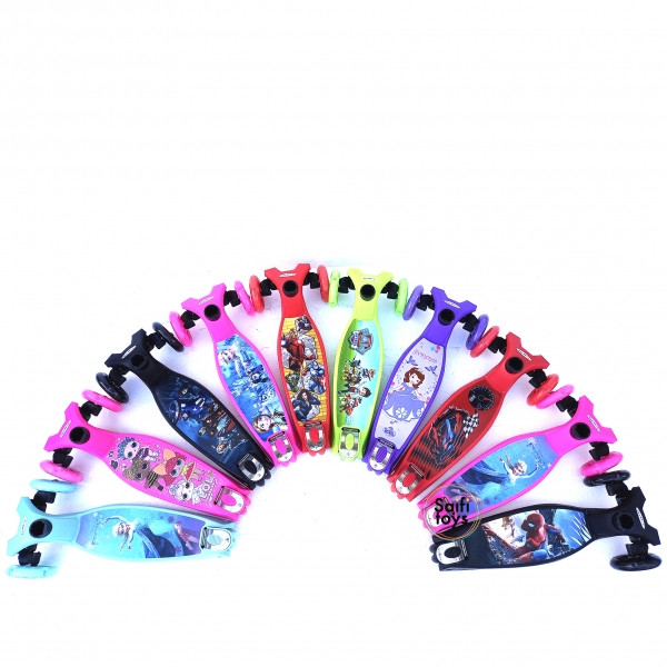 ДЕТСКИЙ САМОКАТ SCOOTER MAXI PRINT(ПРИНТ) 3 -Х КОЛЕСНЫЙ (РЕГ. РУЧКА, СВЕТ.КОЛЕСО)