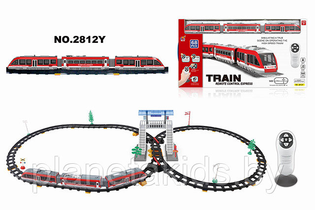 Железная дорога на пульте управления, размер 141х75 см, свет, звук, арт.2812Y