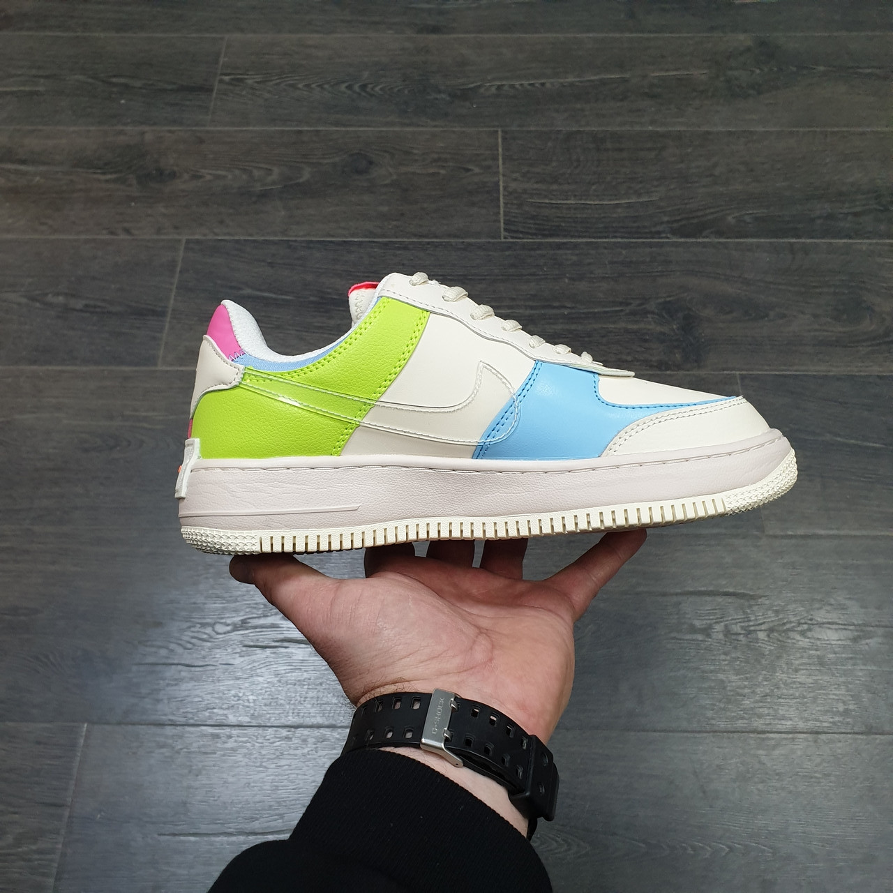 Кроссовки Nike Air Force 1 Shadow Low Beige Violet Pink - фото 2 - id-p123159404