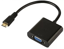 Адаптер - переходник MiniHDMI - VGA, черный 555529