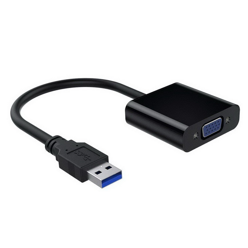 Адаптер - переходник USB3.0 - VGA, черный 555532 - фото 1 - id-p101608236