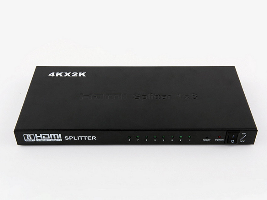 Адаптер - разветвитель - сплиттер 1×8 HDMI, UltraHD 4K 3D, активный, черный 555560, фото 1
