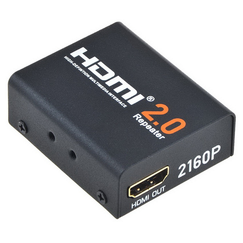 Репитер - повторитель - усилитель сигнала HDMI2.0 4K 3D, до 60 метров, активный, черный 555581