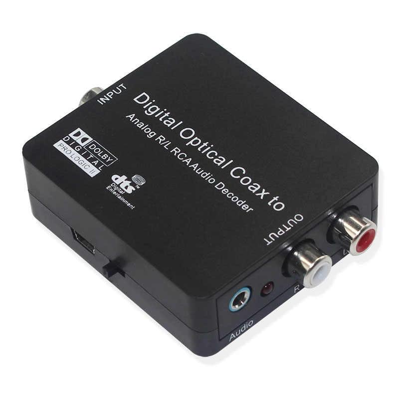 Адаптер - переходник, аудио-преобразователь для DTS 5.1 с оптики (Toslink/SPDIF) на jack 3.5mm (AUX), RCA