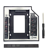 Адаптер SATA III - внутренний корпус для SSD/HDD для ноутбука, 9,5мм, пластик, черный 555629