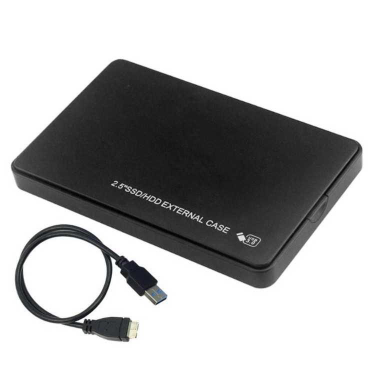 Внешний корпус - бокс SATA - MiniUSB - USB3.0 для жесткого диска SSD/HDD 2.5”, черный 555631