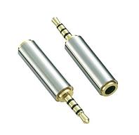 Адаптер - переходник jack 2.5mm - jack 3.5mm (AUX), серебро 555737