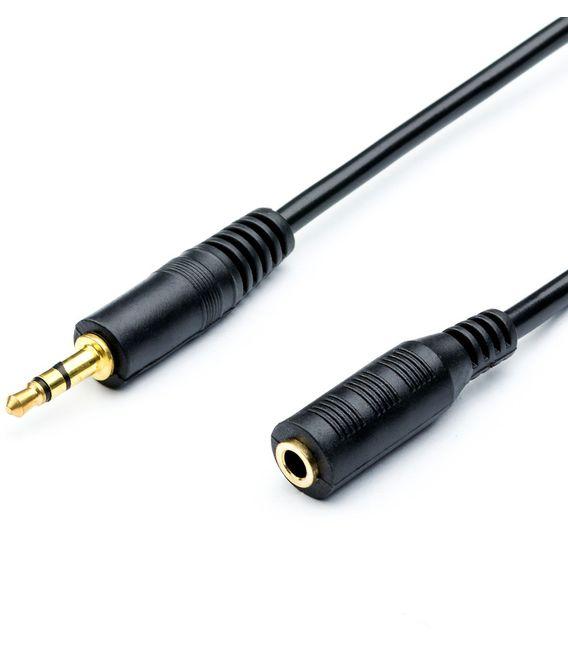 Кабель jack 3.5mm (AUX), папа-мама, 5 метров, черный 555146