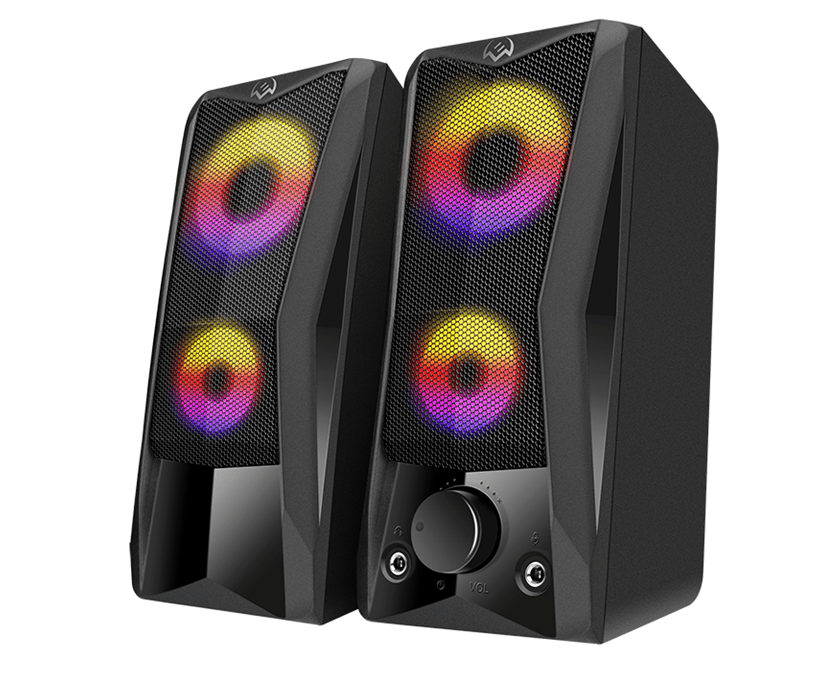 Колонки - акустическая система 2.0 SVEN 445, 6Вт, RGB-подсветка, черный 555281