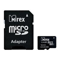 Карта памяти MicroSDXC UHS-I 32Gb MIREX (13613-ADSUHS32), класс 10, SD-адаптер 555352
