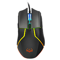 Игровая оптическая мышь с RGB-подсветкой SVEN RX-G960, 800-6400dpi, 8кн. 1кол., черный 555358