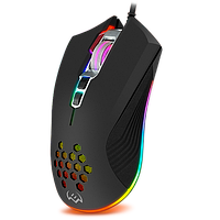 Игровая оптическая мышь с RGB-подсветкой SVEN RX-G850, 800-6400dpi, 8кн. 1кол., черный 555360
