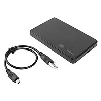 Внешний корпус - бокс SATA - MiniUSB - USB2.0 для жесткого диска SSD/HDD 2.5”, черный 555024