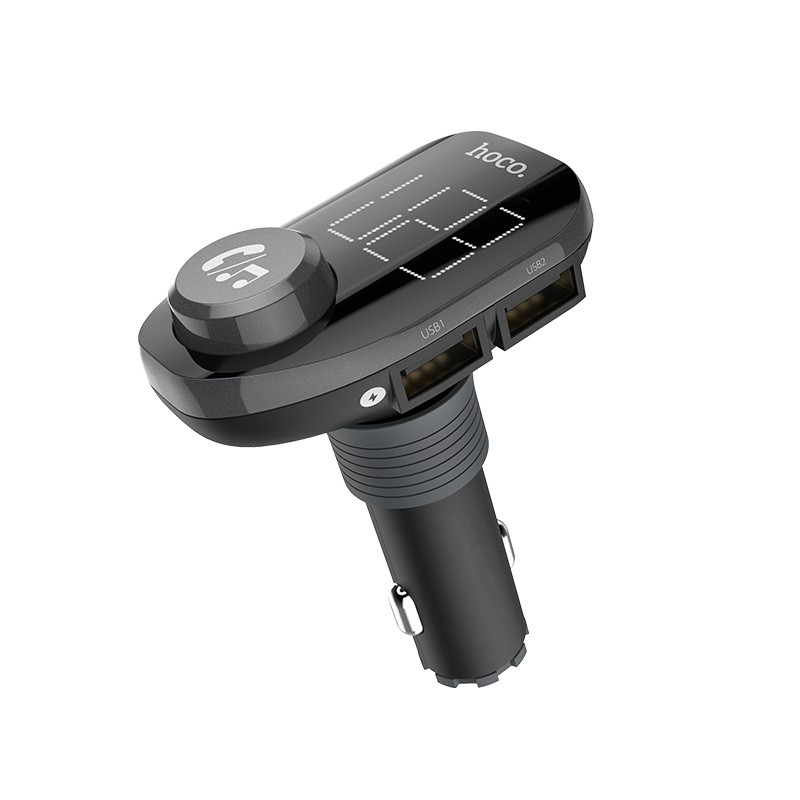 Автомобильный Bluetooth FM-проигрыватель - MP3 плеер HOCO E45, 2.4A, 2 USB, картридер TF, черный 555409