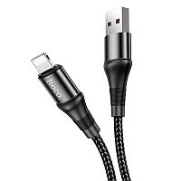 Зарядный USB кабель HOCO X50 Lightning, 2.4A, 1м, черный 555852