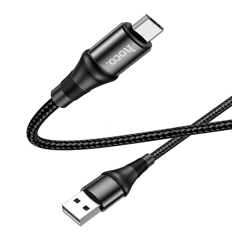 Зарядный USB кабель HOCO X50 MicroUSB, 2.4A, 1м, черный 555853, фото 1