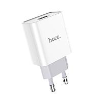 Зарядное устройство сетевое - блок питания HOCO C81A, 2.1A, 1 USB, белый 555868, фото 1