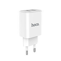 Зарядное устройство сетевое - блок питания HOCO C62A, 2.1A, 2 USB, белый 555874