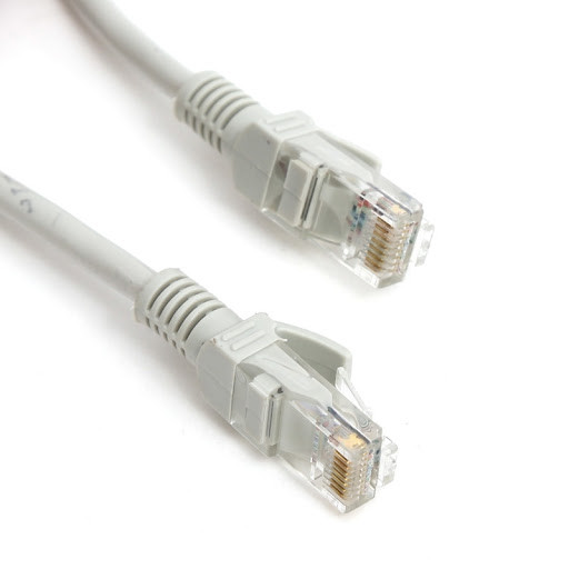 Сетевой кабель - витая пара - патчкорд RJ45 (LAN) CAT-5E, 1 метр, белый 555903