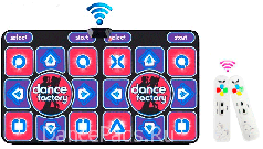 Беспроводной танцевальный коврик для двоих Dance Factory Double Wireless (ТВ/ПК) 32 бит (русское меню к ТВ)