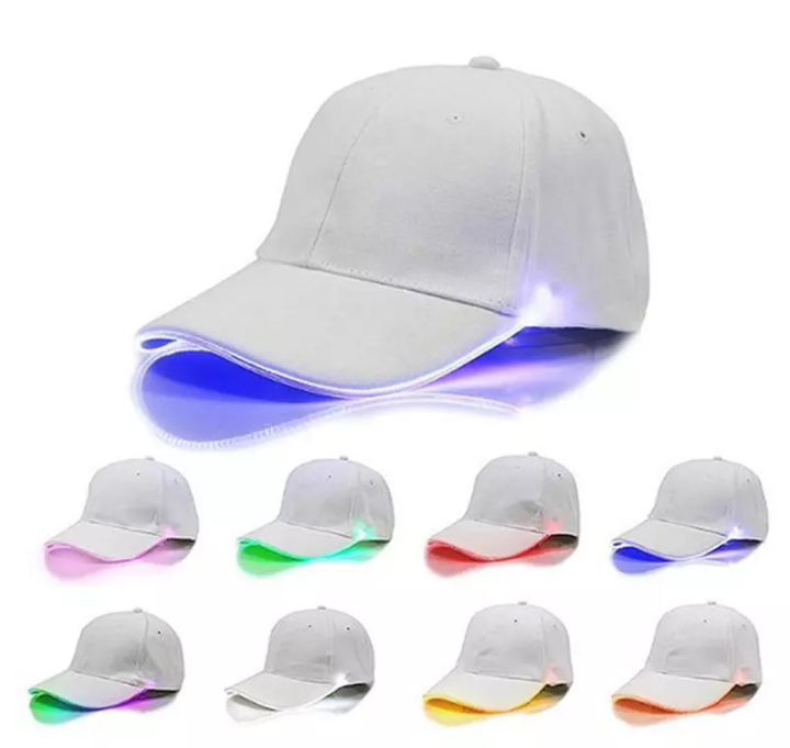 Бейсболка кепка SiPL с LED подсветкой Белая RGB
