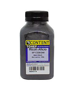 Тонер Content для Ricoh Aficio SP C220/240, черный, 100 г, банка