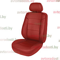 Чехлы на сиденья Citroen C8 (2002-2014) / Ситроен С8 (красный + цветная вставка)
