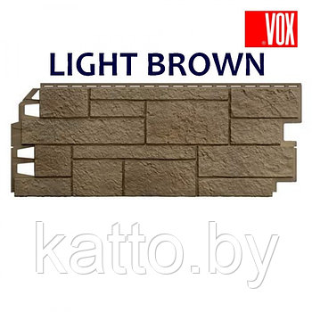 Цокольный сайдинг VOX New Solid SANDSTONE Light Brown