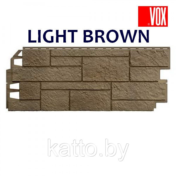 Цокольный сайдинг VOX New Solid SANDSTONE Light Brown - фото 1 - id-p35890079