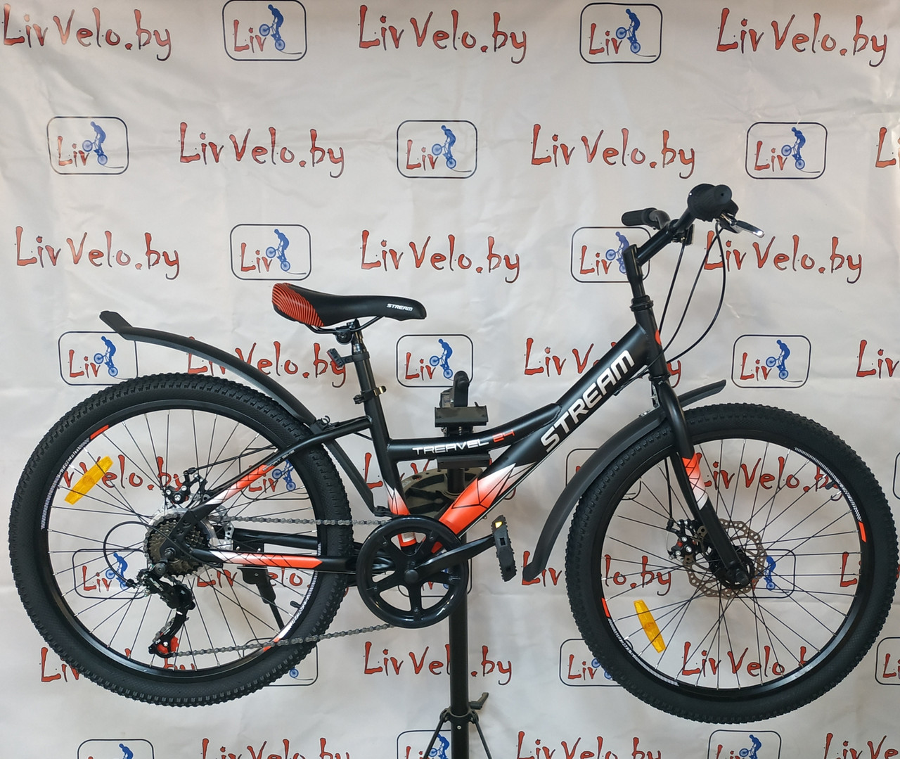 Велосипед Stream TRAVEL 26 (2020) (Черно-красный) - фото 1 - id-p147484853