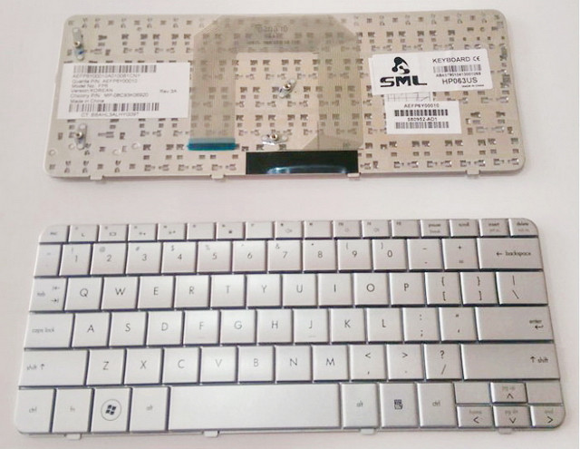 Клавиатура ноутбука HP Mini 311-1036 серебристая