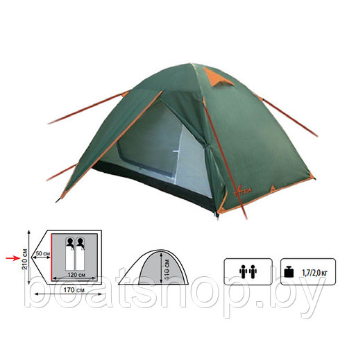 Палатка универсальная Totem Trek 2 (V2) (ID#148516746), цена: 200 руб ...