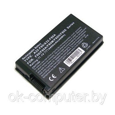 Аккумулятор (батарея) для ноутбука Asus X60 (A32-A8) 11.1V 5200mAh