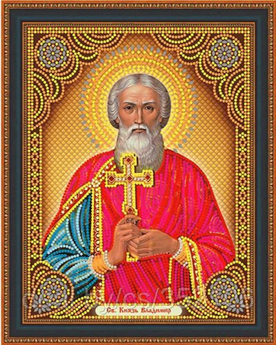 Алмазая мозаика икона "Князь Владимир" на подрамнике