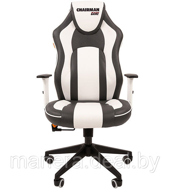 Кресло Chairman GAME 23 серый/белый