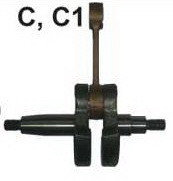 AEZ010044C коленвал подходит для китайских б/кос объёмом 40см3
