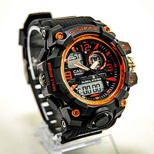 Часы наручные G-SHOCK (черный-оранжевый), фото 2