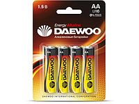 Батарейка DAEWOO ENERGY AA LR6 1,5V alkaline, 4шт./уп
